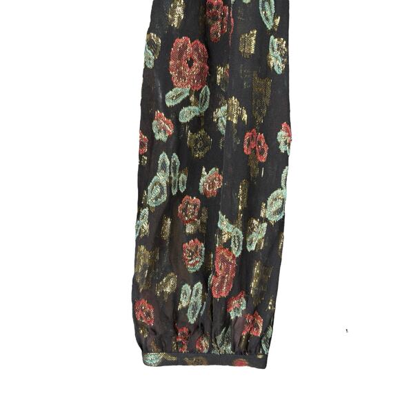 Veronica Beard Robin Silk Blend Jacquard Dress Women's 8 Gold Metallic Holiday - Picture 5 of 12